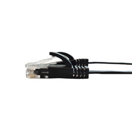 Couleur adaptée aux besoins du client par connecteur plat du câble RJ45 de réseau de PVC de corde de correction de Cat6 Utp