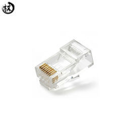 Genre masculin du placage à l'or de connecteur des accessoires 8p8c de câble du réseau RJ45 3U '' -50U »