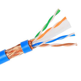 E- Cuivre pur d'intérieur protégé lumineux de SFTP CAT6 Lan Cable STP pour le système de câblage