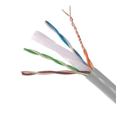PVC à grande vitesse de câble du réseau CAT6, veste 0.57mm 23AWG de LSZH