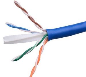 Connecteur 0.58mm de twisted pair du câble 23AWG de réseau de PVC de la fréquence 1-250MHz